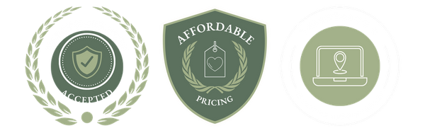 Acceptance, Affordable Pricing, and online service trust badges
